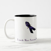 家庭内暴力の認識度のマグ ツートーンマグカップ (左)