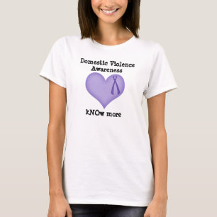 家庭内暴力の認識度のTシャツは多くを知っています Tシャツ