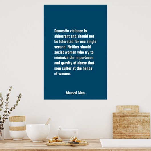 家庭内暴力は忌み嫌われ… ポスター (キッチン)