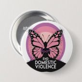 家庭内暴力を止める 缶バッジ (正面&裏面)