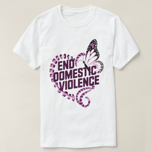 家庭内暴力を止める Tシャツ (デザイン正面)