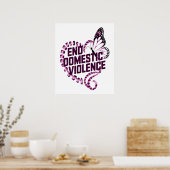 家庭内暴力を終わらせる ポスター (キッチン)