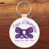 家庭内暴力バタフライ私は生存者 キーホルダー (正面)