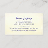 家庭内暴力支援グループカウンセラー 名刺 (裏面)