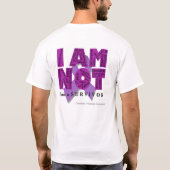 "家庭内暴力生存者"の女性のティー Tシャツ (裏面)