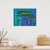 家庭内暴力虐待関連文字 ポスター (キッチン)