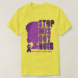 家庭内暴力認識度ストップMISOGYNOIR Tシャツ