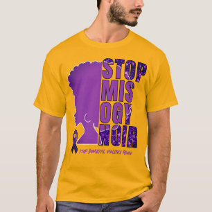 家庭内暴力認識度ストップMISOGYNOIR Tシャツ