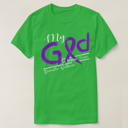 家庭内暴力認識度私の神は強い Tシャツ (デザイン正面)