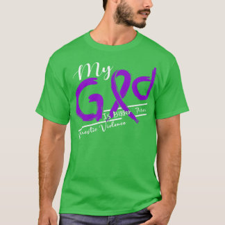 家庭内暴力認識度私の神は強い Tシャツ