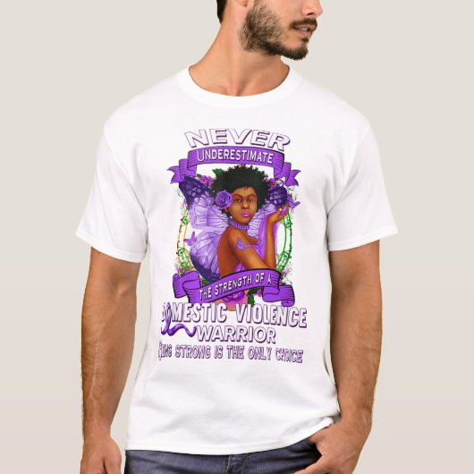 家庭内暴力認識度遺族ストップ Tシャツ (正面)
