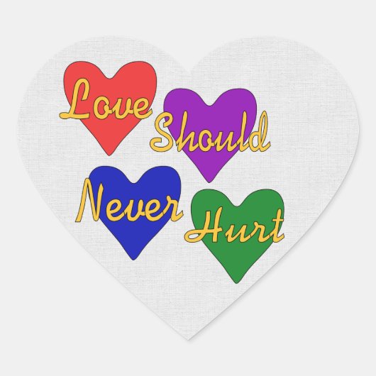 家庭内暴力認識度 ハートシール (正面)