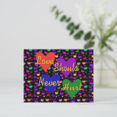 家庭内暴力認識度 ポストカード (スタンド正面)