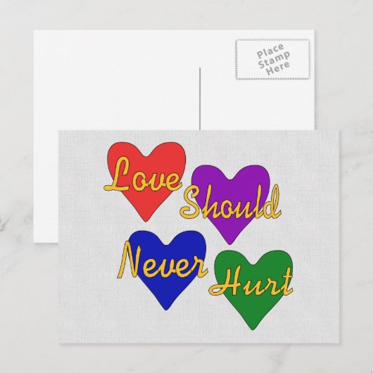 家庭内暴力認識度 ポストカード (正面/裏面)