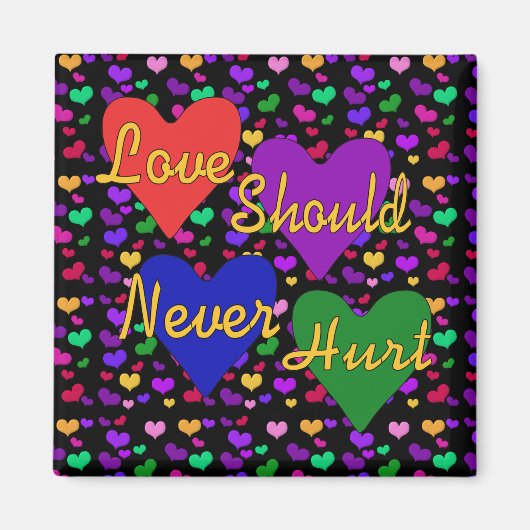 家庭内暴力認識度 マグネット (正面)