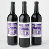 家庭内暴力認識度 – 愛の生存者と戦う ワインラベル (ボトル)