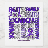 家庭内暴力認識度 – 愛の生存者と戦う ワインラベル (シングルラベル)