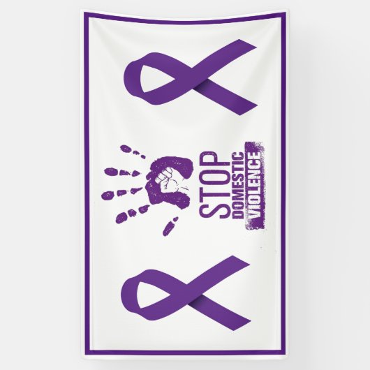 家庭内暴力認識度 横断幕 (縦)