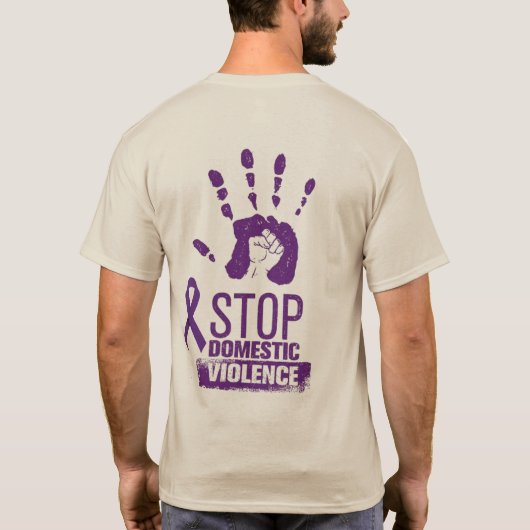 家庭内暴力認識度 Tシャツ (裏面)