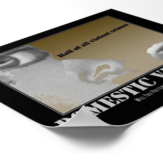 家庭内暴力 ポスター (角)