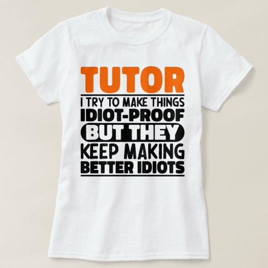 家庭教師のおもしろい諺教え Tシャツ (デザイン正面)