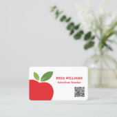 家庭教師の代替先生カスタムQRコード 名刺 (スタンド正面)