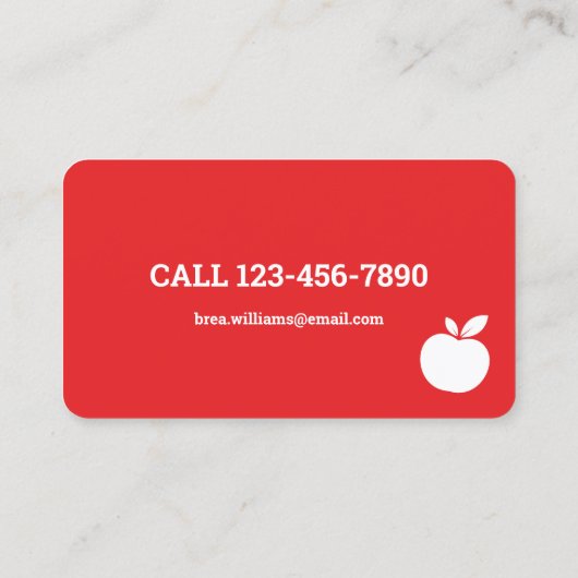 家庭教師の代替先生カスタムQRコード 名刺 (裏面)