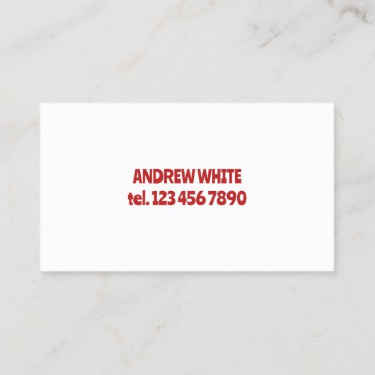 家庭教師の代替先生 コーリングカード (裏面)