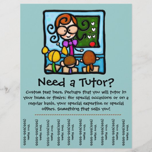 家庭教師の催涙シートフライヤー チラシ (正面)