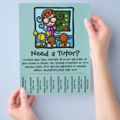 家庭教師の催涙シートフライヤー チラシ (手)