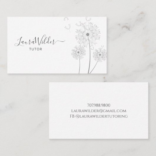 家庭教師の名刺 名刺 (正面/裏面)