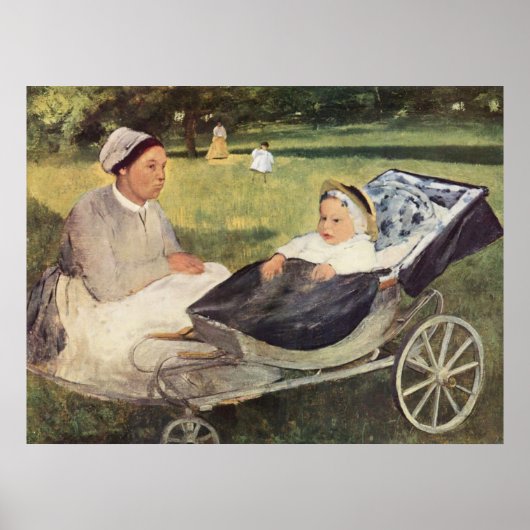 家庭教師の子供 – Edgar Degas - c1870 ポスター (正面)