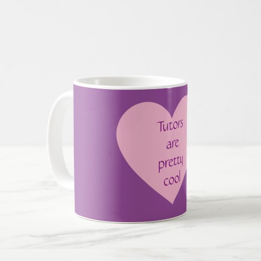 家庭教師はかわいらしハート コーヒーマグカップ (正面左)