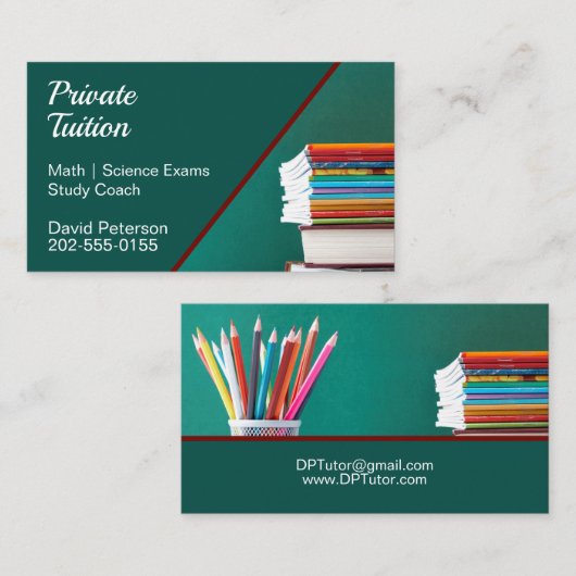 家庭教師先生授業料 名刺 (正面/裏面)