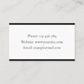 家庭教師先生&教育者ミニマルシンプル 名刺 (裏面)