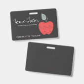 家庭教師先生Apple パーソナライズされた Business バッジ (表裏)