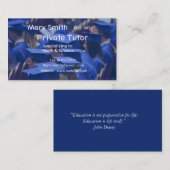 家庭教師/先生/個人的な個人教師ビジネス 名刺 (正面/裏面)