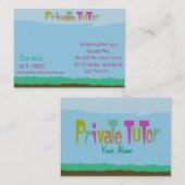 家庭教師 名刺 (正面/裏面)