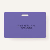 家庭教育学校ID紫のバッジ バッジ (裏面)