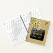 家庭料理の素朴なキッチンレシピ主催者 ノートブック (内部)