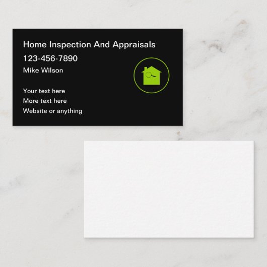 家庭検査と評価 名刺 (正面/裏面)