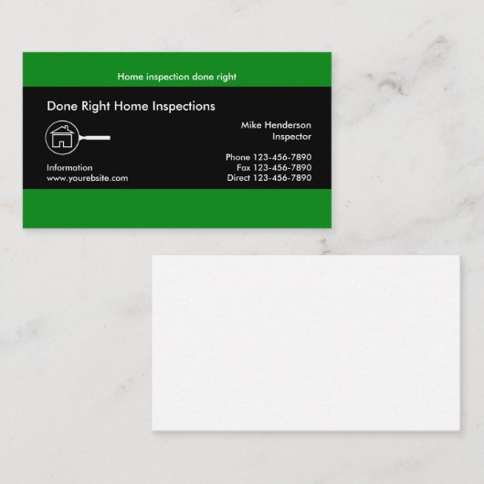 家庭検査サービス 名刺 (正面/裏面)