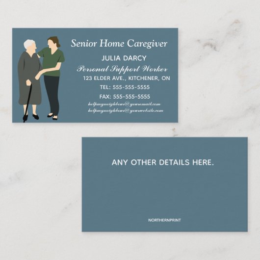 家庭気に・介護サービス 名刺 (正面/裏面)