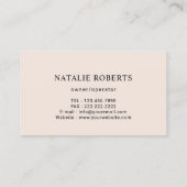 家庭清掃漫画かわいらし女性メイドサービス 名刺 (裏面)