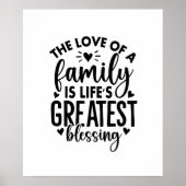 家庭生活の素晴らし賛美ことわざ ポスター (正面)