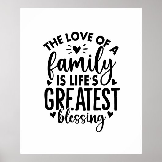 家庭生活の素晴らし賛美ことわざ ポスター (正面)