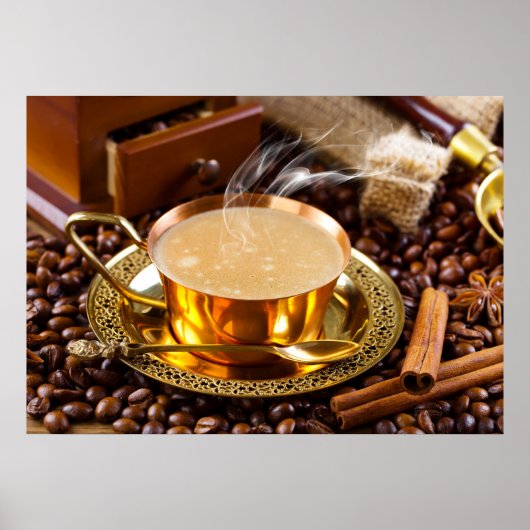 家庭用の洗練されたコーヒーアート/ビジネスデコール ポスター (正面)