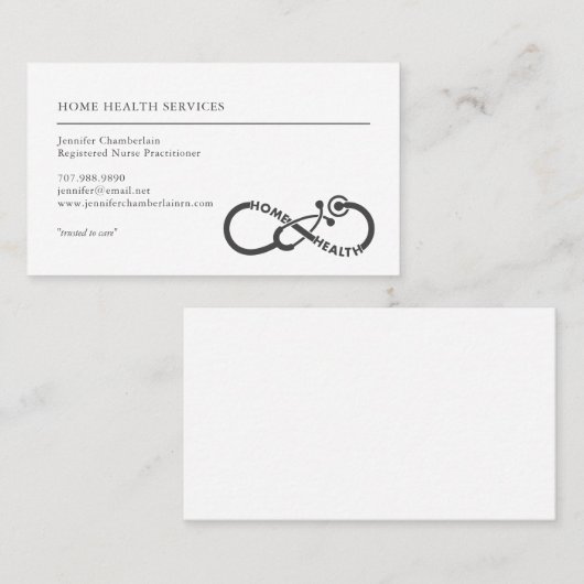 家庭用健康ナースサービスステソスコープ 名刺 (正面/裏面)
