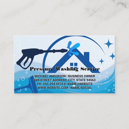 家庭用加圧洗浄サービス | クリーナー 名刺 (正面)