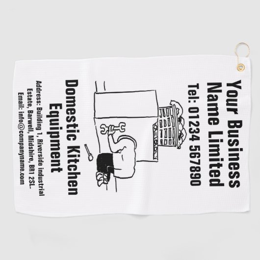 家庭用厨房設備デザイン ゴルフタオル (横)